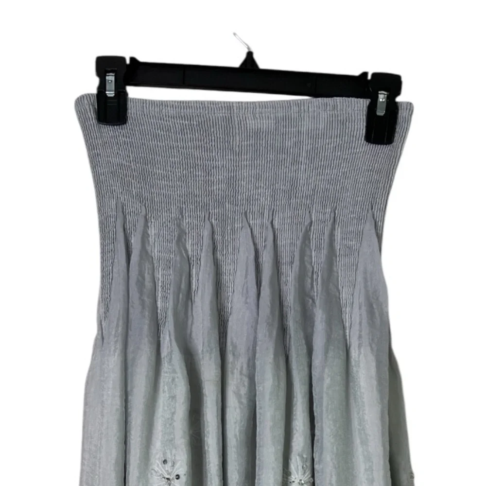 Lapis Anthropologie Women’s Light Gray Convertible Strapless Dress OR Skirt OS
